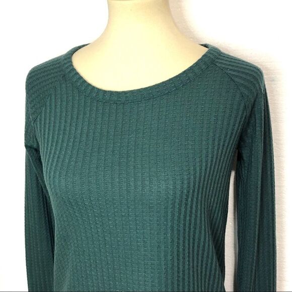 CHASER WAFFLE KNIT THERMAL LONG SLEEVE TOP - Picture 3 of 10